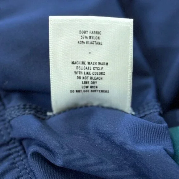 Tracksmith Bell Lap Crop Top size Medium Everglade Green Navy Sash Rabbit Logo - Picture 7 of 7